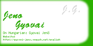 jeno gyovai business card